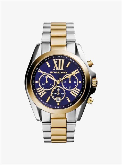 michael kors two-tone bradshaw watch